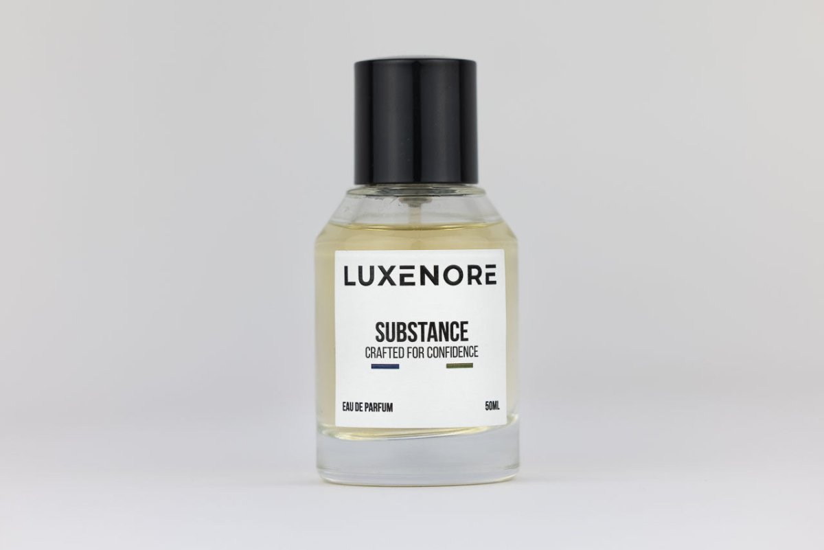 Butelka perfum Luxenore Substance – niszowe perfumy drzewno-balsamiczne