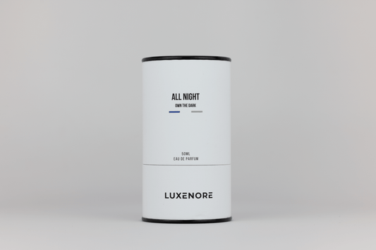 Pudełko perfum Luxenore ALL NIGHT – eleganckie opakowanie perfum niszowych - orientalno-drzewno-korzenne